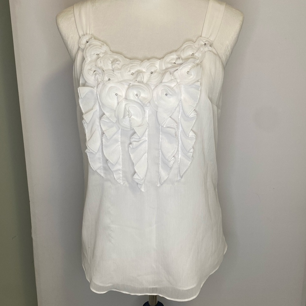 White floral tank